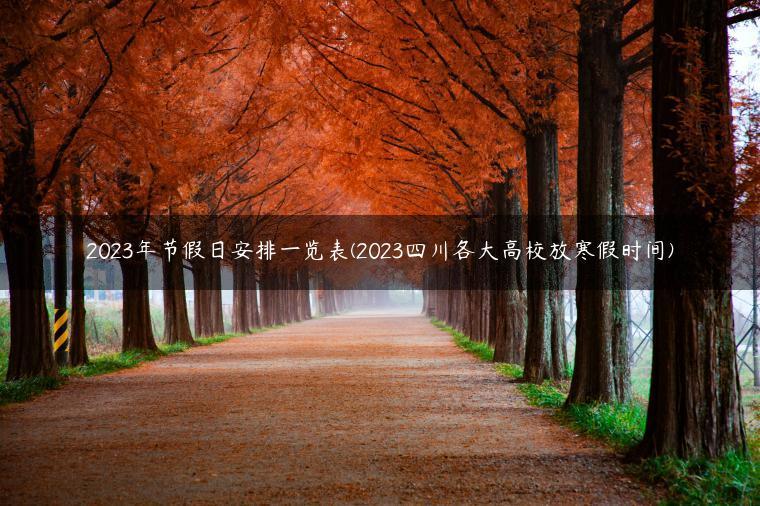 2023年节假日安排一览表(2023四川各大高校放寒假时间)